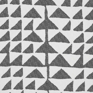 Beatrice Larkin Flint Throw in Merino wool with gentle triangle geometric pattern. 