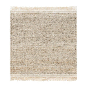  Knots Rugs' Natural Nettle Dhurrie is a flatweave rug, made from 100% nettle. The rug pictured is handwoven in Himalayan nettle yarn with a soft natural fringe.