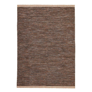 Rezas' Brown White Atlas Rug is a handwoven modern kelim with a flecked tonal colour effect. The rug is finished with a beige and cream border at each end.