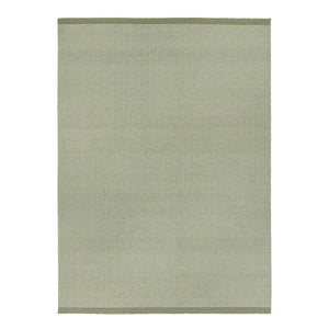 Fabula Living’s Forest Balder Rug with forest green hues of wool and linen, hand spun into this classic goose eye design - by Jens Landberg Schrøder.