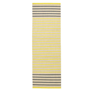 Fabula Living’s Poppy Runner is designed by Lisbet Friis.  A refreshing yellow and beige striped design handwoven in wool and linen. The rug has a fine, tightly woven texture and is also reversible.